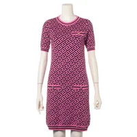 ヴェルサーチ メデューサ コットン ニットワンピース 23年 36 ピンク