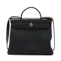 エルメス エールバッグPM トワルアッシュ ブラック シルバー金具