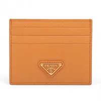 プラダ サフィアーノ トライアングル 1MC025 レザー カードケース オレンジ