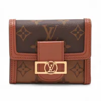 ヴィトン モノグラム リバース ポルトフォイユドーフィーヌコンパクト M68725 コンパクトウォレット ブラック