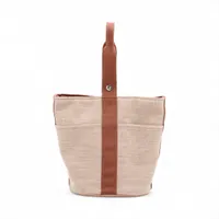 エルメス サクソーMM キャンバス ベージュ シルバー金具