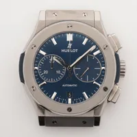 ウブロ クラシックフュージョン 521.NX.7170.LR TI AT 青文字盤