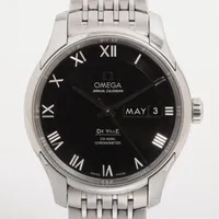 オメガ デヴィル アニュアルカレンダー 431.10.41.22.01.001 SS AT 黒文字盤