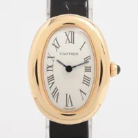カルティエ ベニュワール WGBA0022 YG×革 QZ シルバー文字盤