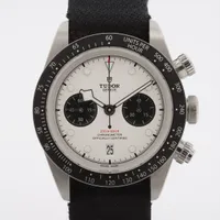 チュードル ブラックベイ クロノ 79360N SS×ナイロン AT シルバー文字盤