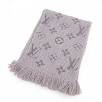 ヴィトン エシャルプ ロゴマニア M74742 ウール×シルク マフラー GM1128 グリペルル