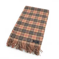 バーバリー ノバチェック ウール ブランケット ベージュ