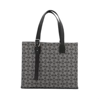 ロエベ リピートアナグラム バックルトート キャンバス トートバッグ ネイビー