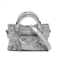 バレンシアガ クラシックメタリックエッジ ナノシティ レザー 2WAY