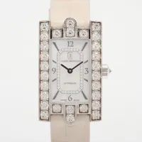 ハリーウィンストン アヴェニュー WG×革 AT シェル文字盤