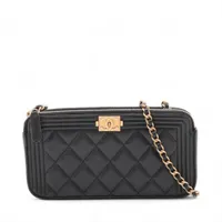 シャネル マトラッセ ラムスキン ダブルフラップ ダブルチェーンバッグ