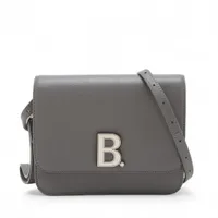 バレンシアガ レザー ショルダーバッグ グレー