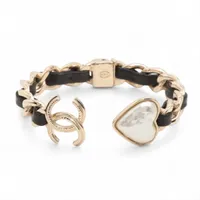 シャネル ココマーク GP×フェイクパール バングル B22C シャンパンゴールド