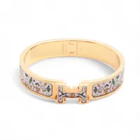 エルメス クリックHバングル ファン GP バングル ゴールド×グリーン