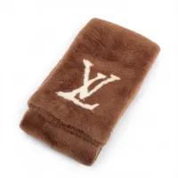 ヴィトン ヴィゾン LV コージー ミンク マフラー AL2282 ブラウン