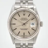 ロレックス デイトジャスト36 16234 SS×WG AT シルバー文字盤