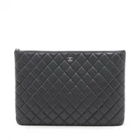 シャネル マトラッセ キャビアスキン ブラック シルバー金具