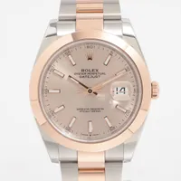 ロレックス デイトジャスト41 126301 SS×PG AT サンダスト文字盤