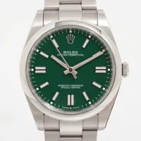 ロレックス オイスターパーペチュアル41 124300 SS AT グリーン文字盤