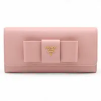 プラダ サフィアーノフィオッコ 1MH132 レザー ロングウォレット ピンク