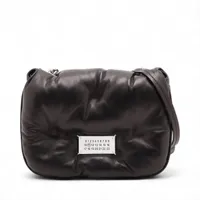 メゾンマルジェラ グラムスラム レザー チェーンショルダーバッグ ブラック