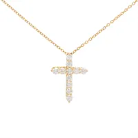 ティファニー スモールクロス ダイヤ 750(YG)