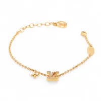 ヴィトン ブレスレット LVアイコニック M00587 GP×ラインストーン ブレスレット AK4212 ゴールド