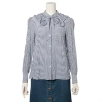 セリーヌ シルク ブラウス エディ期 34 ブルー