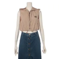 ミュウミュウ ナイロン ジャケット 23年 36 ベージュ