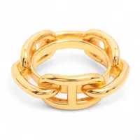 【未使用級】エルメス ルカデ シェーヌダンクル スカーフリング ゴールド エルメス ルカデ シェーヌダンクル スカーフリング ゴールド リング