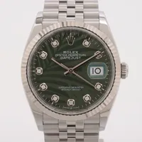ロレックス デイトジャスト36 126234G SS×WG AT パーム文字盤