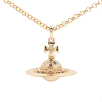 ヴィヴィアンウエストウッド オーブ GP×ラインストーン ネックレス ゴールド