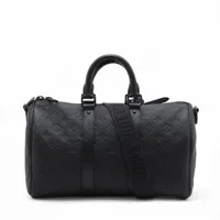 ヴィトン トリヨンモノグラム キーポル バンドリエール35 M22765 ブラック