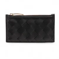 ボッテガヴェネタ イントレチャート レザー コインケース ブラック