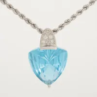 ノンブランド ブルートパーズ ダイヤ Pt900×Pt850