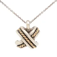 ティファニー シグネチャークロス 925×750 ネックレス ゴールド×シルバー