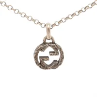 グッチ インターロッキングG アラベスク 925 ネックレス シルバー