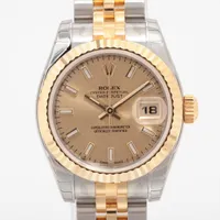 ロレックス レディ デイトジャスト 179173 SS×YG AT シャンパン文字盤