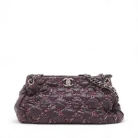 シャネル パリビザンス ナイロン パープル シルバー金具