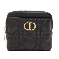 ディオール カロ レザー コインケース ブラック