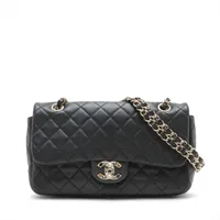 シャネル マトラッセ ラムスキン ビジュー ブラック ゴールド金具