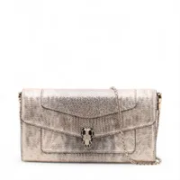 ブルガリ セルペンティ レザー チェーンウォレット ゴールド