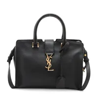 サンローランパリ ベイビーカバス レザー 2WAYハンドバッグ ブラック