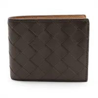 ボッテガヴェネタ イントレチャート レザー マネークリップ ブルー