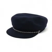 エルメス シェーヌダンクル カシミヤ キャスケット 57 ネイビー