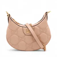 グッチ GGマトラッセ レザー 2WAYショルダーバッグ ベージュ