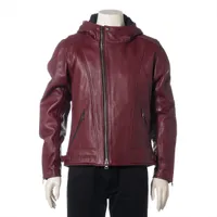 カドヤ ポリエステル レザージャケット LL ボルドー