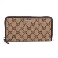 グッチ ダブルG 739499 レザー ラウンドジップウォレット グリーン A