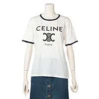 セリーヌ トリオンフ コットン Tシャツ エディ期 L ホワイト