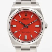 ロレックス オイスターパーペチュアル 126000 SS AT 赤文字盤